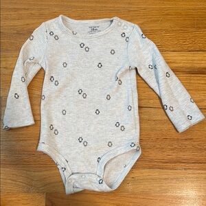 Carter’s  Gray and Black Bodysuit with Circular Pattern